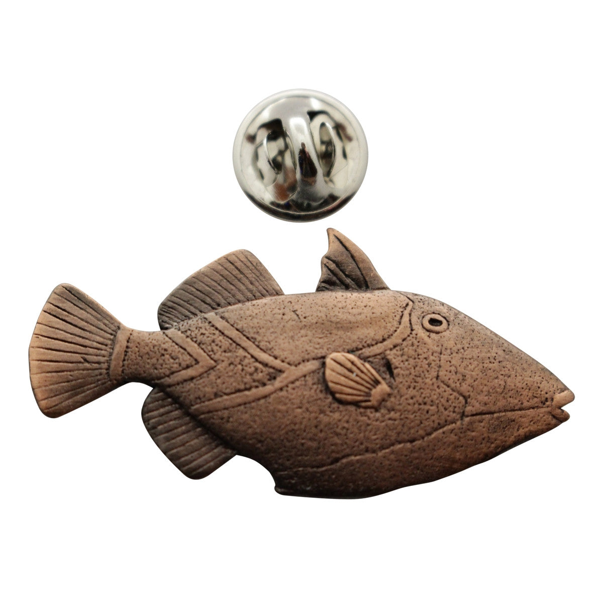 Triggerfish Pin ~ Antiqued Copper ~ Lapel Pin ~ Sarah's Treats & Treasures